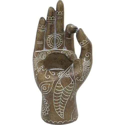 Candle Holder Buddha Hand Yoga Bergamot Candle Holder Resin Lotus Candlestick Aromatherapy Home Desktop Decor Crafts Ornaments