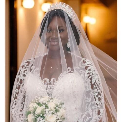 Luxury Silver Crystals Wedding Crowns Beaded Bridal Tiaras Rhinestone Head Pieces Headband Cheap Hair Accessories Pageant Crown