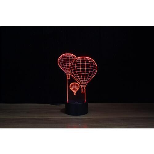Christmas Decorations for Home Tourism Souvenir 3D Led Night Light Fire Balloon Shape Christmas Gift YJM-2945