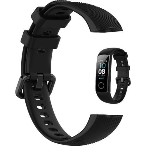 Silicone Watchband Wristband For Huawei Honor Band 5 Band 4Smart Watch Replacement Sport Bracelet Band Strap Accessories
