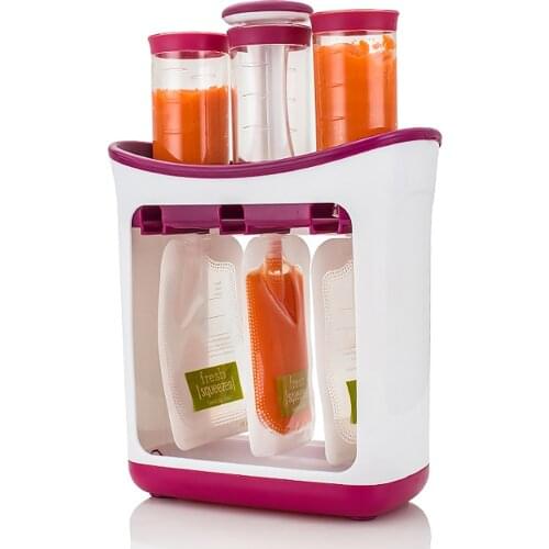 Homemade Fresh Fruit Juice Squeeze Station Infant Baby Food Maker With Storage Bags