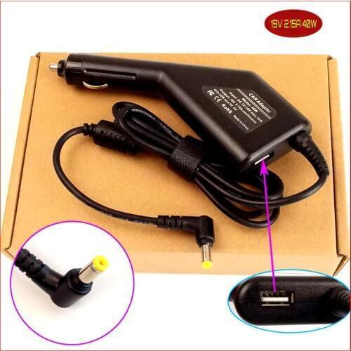 Laptop DC Power Car Adapter Charger 19V 2.15A + USB for Acer Aspire One A110L A150L A150X A0A110 AOD150 AOD255 AOD260 D255