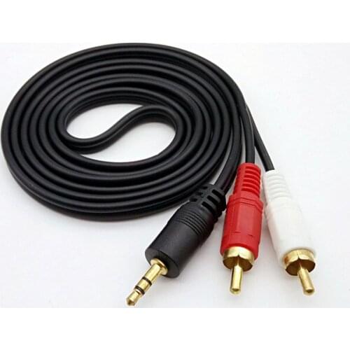 1.5M 3M 5M 10M 3.5mm Plug Jack Connector to 2 RCA Male Music Stereo Adapter Cable Audio AUX Line for Phones TV Sound Speakers