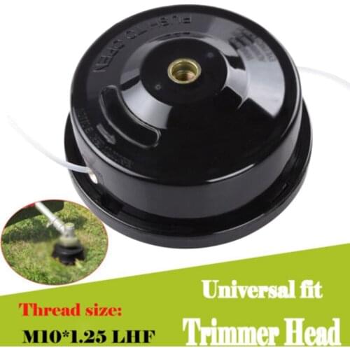 1 Piece Universal Black String Grass Trimmer Head With Line ABS String Trimmer Head Brush Cutter Lawn Mower Garden Tool NEW