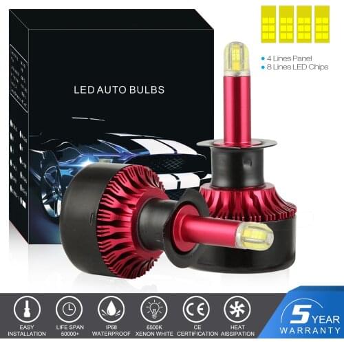 2pcs 80w 12000lmCar Haedlight Bulbs G7 H1 H4 H7 H8 H9 H11 Led 9003 9005 9006 6500k Waterproof Auto Fog Light 9-30v Led Bulb