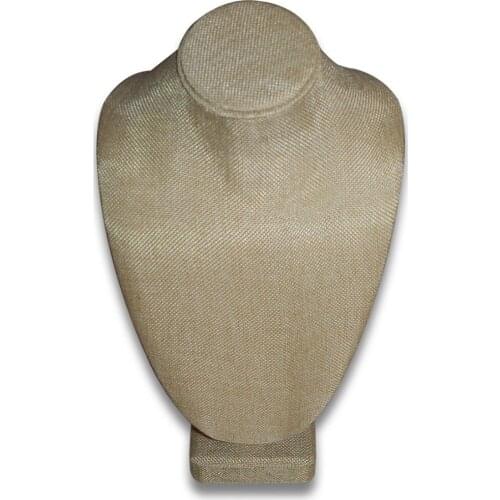 2020 Jewelry necklace holder display stand flesh hemp coated necklace pendant display rack wood jewellery stands 20*15*33cm