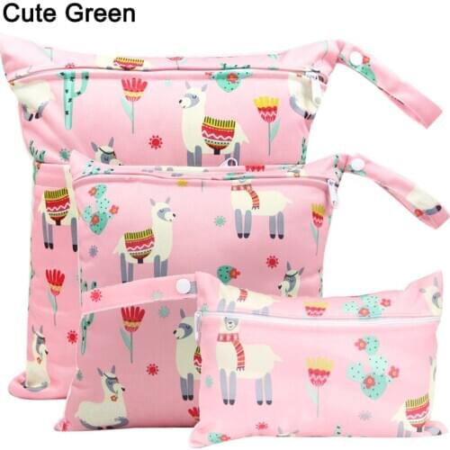 3pcs Different Size Reusable Diaper Bag Washable Wetbag Waterproof PUL Baby Cloth Nappy Storage Mummy Dry Wet Bag For Stroller