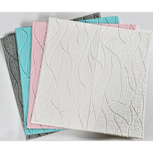 3D Textured Wall Stickers Decorative Self Adhesive Panels Waterproof Wallpaper For Home Kids Bedroom Decor Living Room 70X70CM