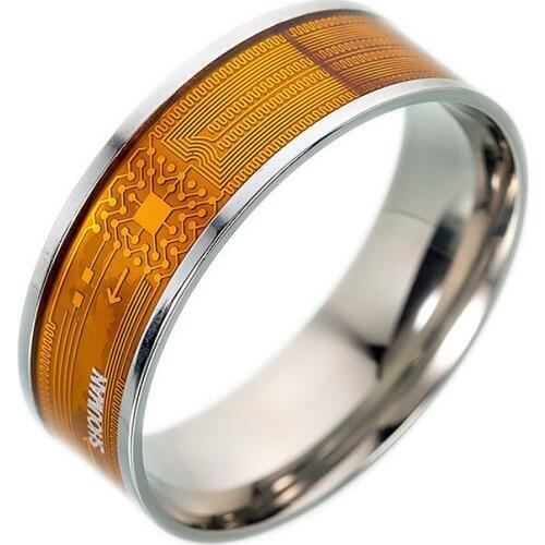 8 Sizes Unisex Full Transparent Digital Ring Smart Connection Android Phone NFC Smart Chip Ring Titanium Steel Rings Jewelry VL