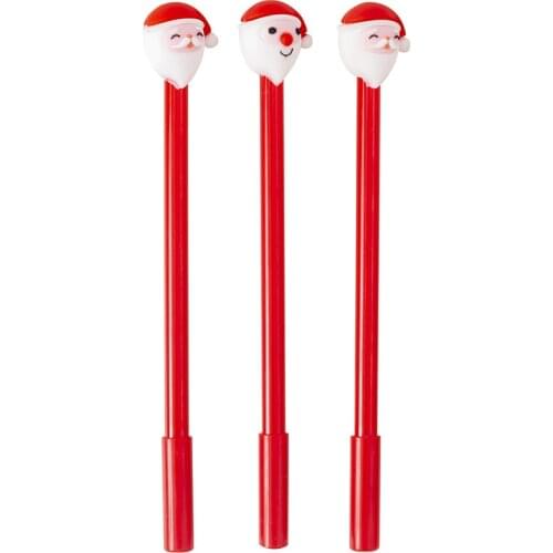 8 PCs Cute Gel Pens Creative Christmas Grandpa Cartoon Gel Pen Black Student School Office Supplies Wholesale Christmas Gifts