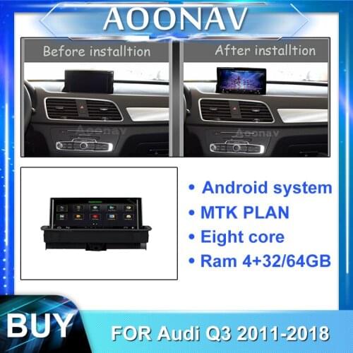 2din android car radio multimedia player for-Audi Q3 2011-2018 car stereo autoradio touch screen GPS navigation head unit