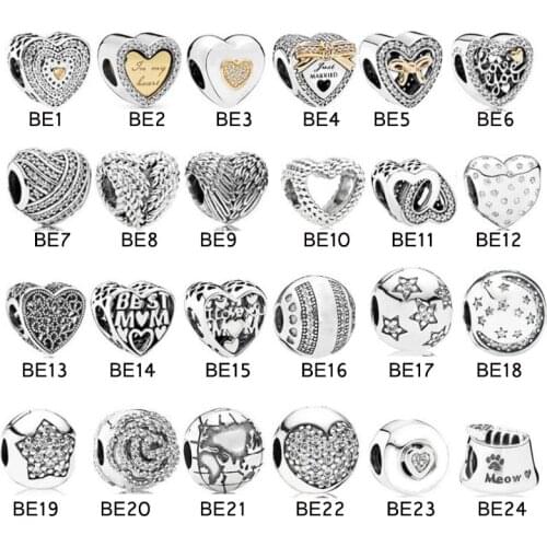 Beads 925 Sterling Silver Shining Zircon Charms Pendant Fit DIY Original 925 Bracelet Accessories Jewelry