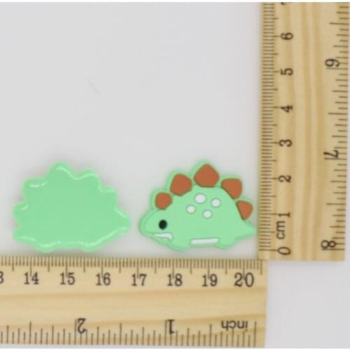 Kids Favor DIY Soft PVC Patches Cute Dinasour Fit Phone Case/School Bag/T Shirt/Trousers/Pencil 10 pcs