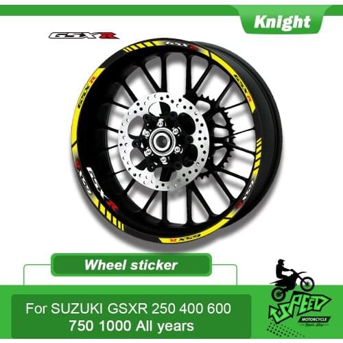 For SUZUKI GSXR 250 400 600 750 GSX-R 1000 gsxr600 Rim Tape Motorcycle Decals Graphics 17" Wheel Stickers