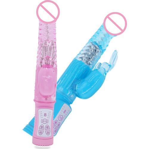 DOMI Waterproof 8 Speeds Passion G Spot Rabbit Vibrators Massager Women Dildo Sex Toys