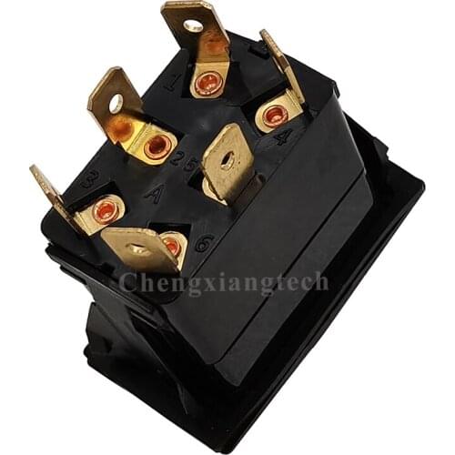 DC Motor (On) Off (On) Polarity Reversing Reverse Switch Base Blue Led for Momentary Rocker Switch Control 12v 20A