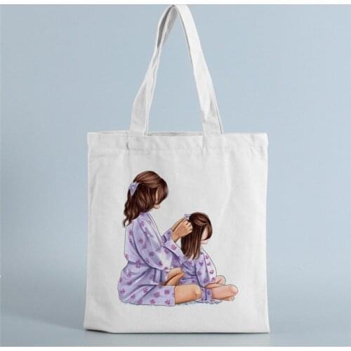 Elegant Ladies Female Handbag Sell Well Shopping Punk Large Capacity Tote Cartoon Aesthetic Kawaii Princess And Kid Painted Bag