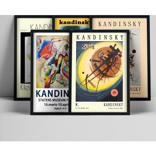 Famous Kandinsky Abstract Canvas Painting Museum Posters and Prints Modern Decor Wall Art Pictures For Living Room Bedroom Aisle