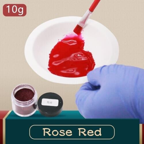 Fabric Dye Pigment Rose Red 10g for Dye Clothes,Feather,Bamboo,eggs and Fix Faded Clothes Acrylic Paint