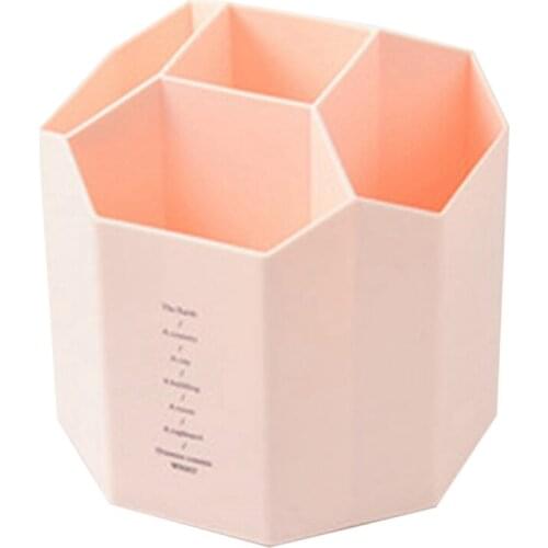 Multifunctional Cosmetic Brush Holder 360 Degree Rotating Storage Box Home Desktop Pen Holder