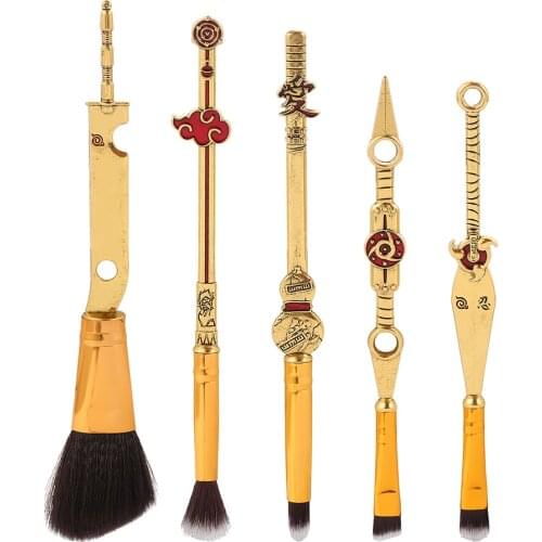 Japan Anime Makeup Brushes Set Cosmetic Powder Eye Shadow Eyebrow Lip Make Up Tools Akatsukic Uzumaki Konoha Maquiagem For Fans