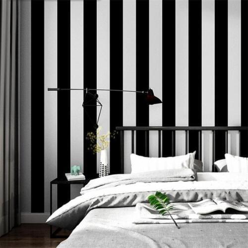 Beibehang new Vertical stripes wallpaper modern minimalist industrial style silver black Nordic fashion TV background wall paper