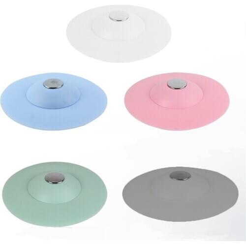 5Pcs Silicone Shower Drain Stopper Floor Drain for Shower Bathtub Plug Bathroom Leakage-proof Drain Sink Basin HG11980-HG11984