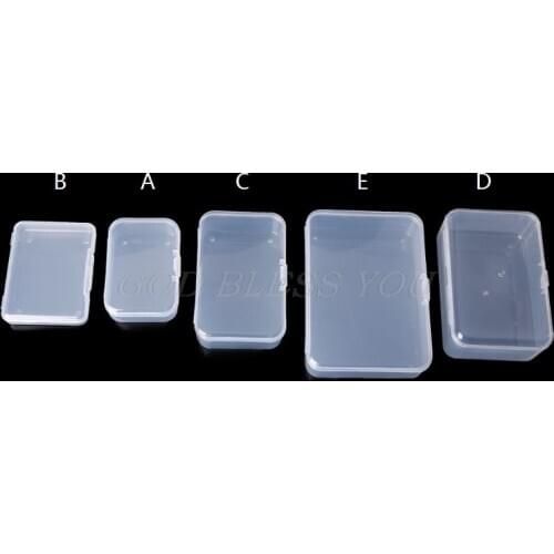 Rectangle Plastic Storage Case Collection Box Jewelry Container Business Card Box Hardware Tool Accessories Organizer Holder