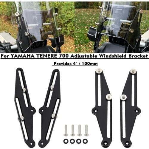 Adjustable windshield bracket tenere 700 T7 For YAMAHA TENERE 700 T700 T 700 motorcycle windshield adjuster