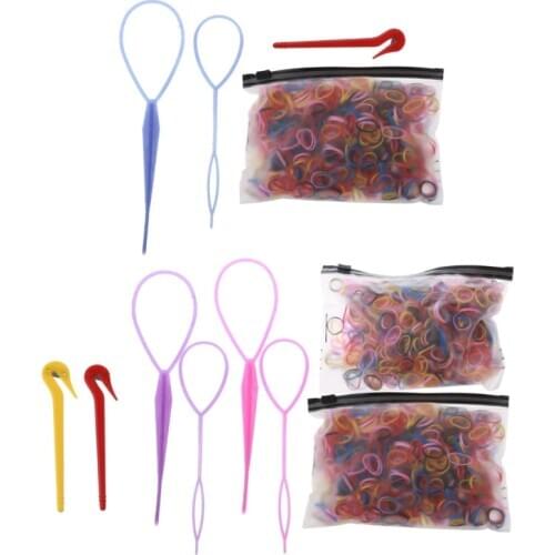 Large Pack Elastic Hair Bands Pony Hair Ties Remover Colorful Baby Girl Hair Rubber Topsy Hair Tail Tools Toddlers Girls