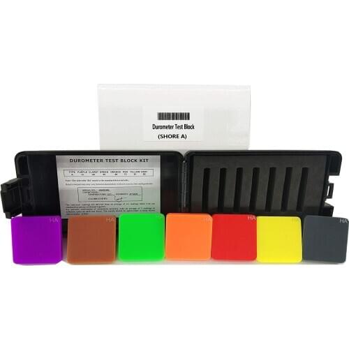 A Type Rubber Hardness Block Test with Durometer Test Block Kit Durometer Type A Durometer Test Block Color Black