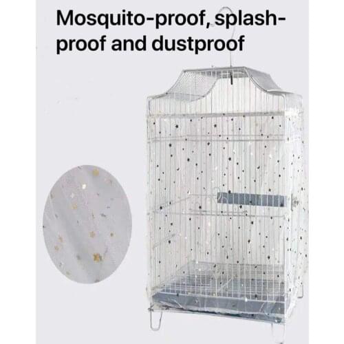 Bird cage splash screen gauze anti-mosquito and anti-bite parrot cage splash net, pet bird supplies