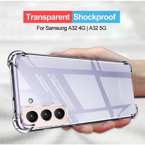 Transparent Silicone Case For Samsung S21+ Ultra S20 FE S10 E Soft Back Cover For Galaxy A32 4G A 71 51 42 A52 72 5G Note20 Capa