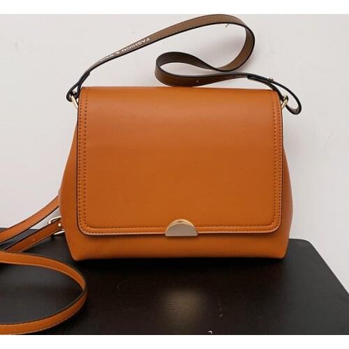Small Leather Square Womens Bag Solid Color Designer Crossbody Bags Vintage Wild Female Shoulder Bag High Quality Tote Handbags