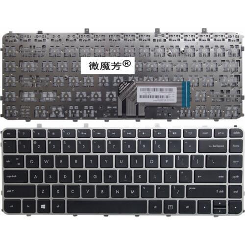 US Replace laptop keyboard FOR HP FOR TPN-C102 TPN-C103 HSTNN-UB3R-IB3R Silver New English