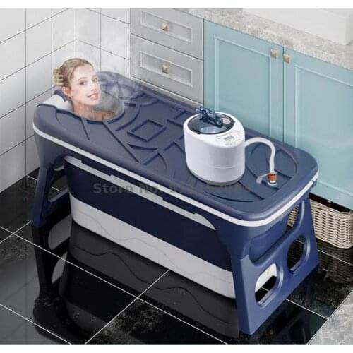 Increase Bath Bucket Adult Folding Bathtub Bath Bucket Home Adult Full Body Children Bath Bucket Bath Basin Fumigation Bucket