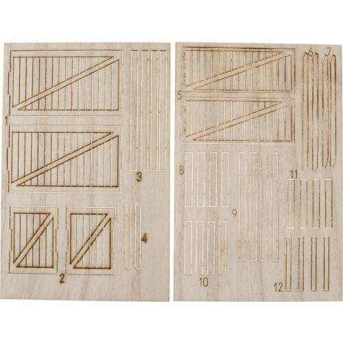 1/35 Unpainted Military Building Wooden Rectangular Box Mode DIY for War Game Scenery