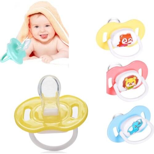 1pcs Safe Nipple Newborn Babys Nipple Pacifiers Baby Cartoon Sleeping Soft Silicone Pacifiers Pattern Random Kids Hot