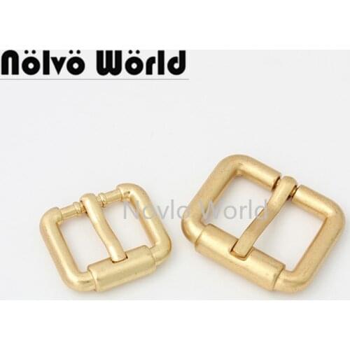 10-50 pieces satin gold 5 size 13-16-19-25-32mm wide belt strap metal pin buckles bag strap webbing adjust decoration buckle