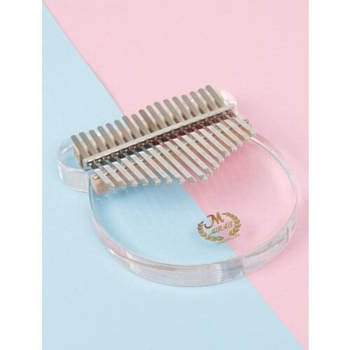 17 Key Acrylic Transparent Thumb Piano with Tuner Hammer Kalimba Case Finger Piano