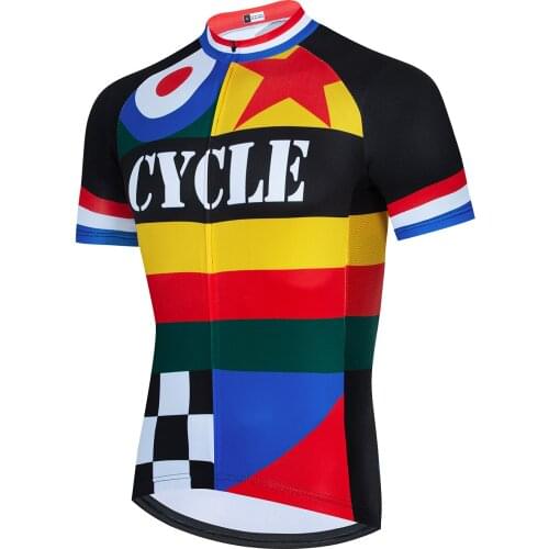 2021 Men Summer Cycling Jersey short Sleeve Mountain Bike Jersey Short Top Cycle Wear Hombre Ropa Maillot