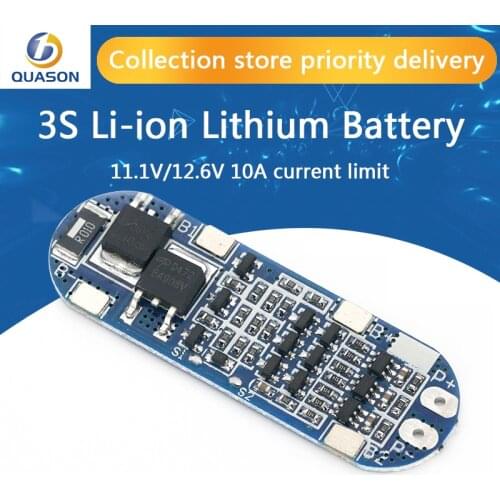 3S 10A Li-ion Lithium Battery 18650 Charger Protection Board 11.1V 12.6V