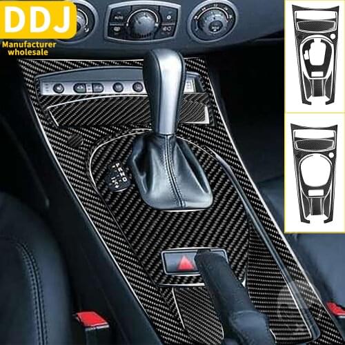 Car Center Console Gear Shift Surround Carbon Fiber Stickers Gear Box Cover For Bmw Z Series Z4 E85 E86 2003-2008 Roadster