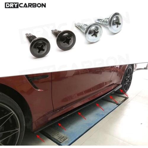 Fit Black/Silver Carbon Steel Phillips Head Self-tapping Screw M4 M5 For universal Auto Car Bumper lip Chin Spoiler Installation