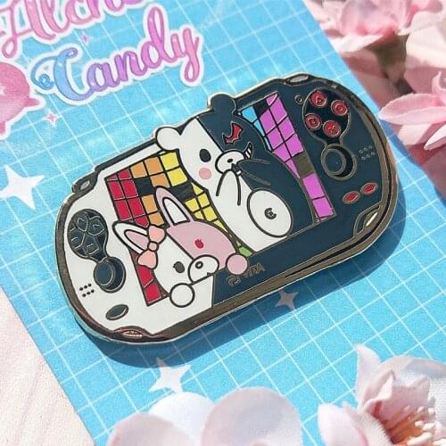 Danganronpa Monomi & Monokuma Enamel Brooch Pin Backpack Hat Bag Lapel Pins Badges Women Mens Fashion Jewelry Accessories