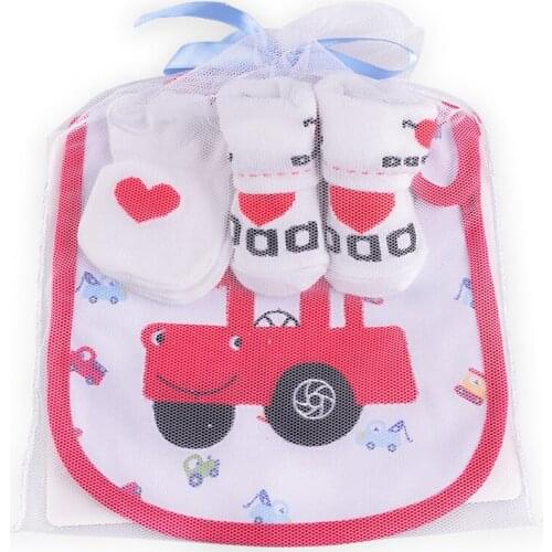 Redkite Baby Bibs Mittens Socks Set Newborn Girls Boy Soft Cotton