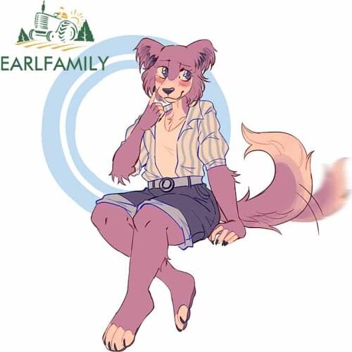 EARLFAMILY 13cm x 12.5cm for Juno Wolf Beautiful Windows Decal Anime Air Conditioner Car Stickers VAN Waterproof Vinyl Car Wrap