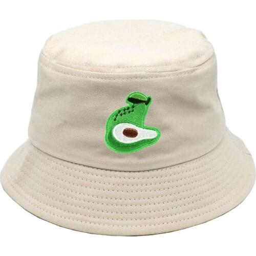 Summer Outdoor Bucket Hat Women Men Avocado Printed Fisherman Hat Sunhat Panama Caps Fashion Casual Harajuku Bob Hip Hop Bonnet