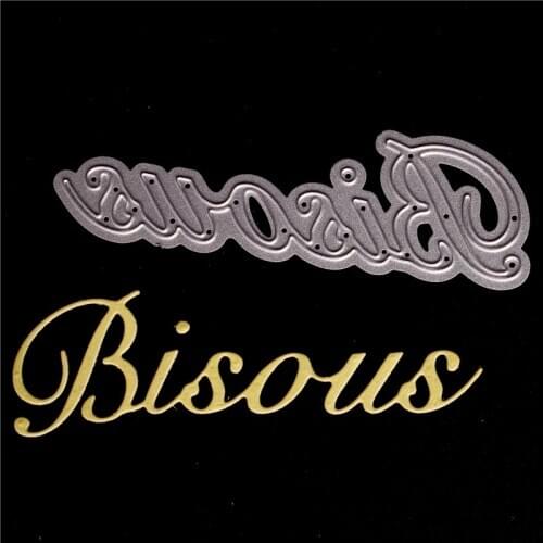 French word Metal Cutting Dies for Diy Scrapbooking Die Cut New 2018 Cuts for Paper Card Making Craft Kisses