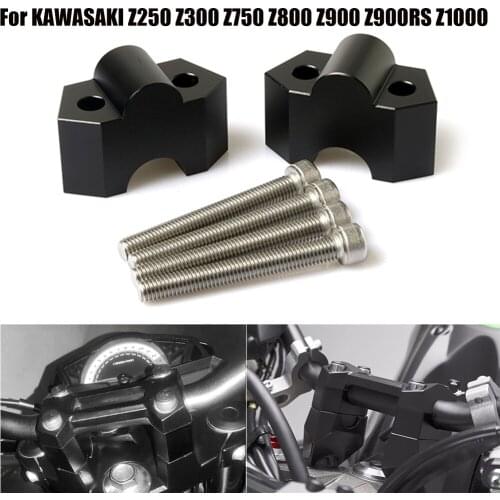 Motorcycle Handlebar Heightening Riser Moto Clamp Mount Bike Scooter Handlebar Rearward Shift Riser For KAWASAKI Z750 Z900 Z1000
